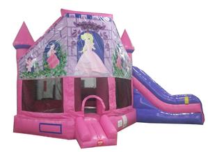 Pink Princess Combo Bouncy House Moonwalk Jumper 19x15 DY-CO-PINKPRIN-19A