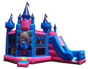 Princess Slide Combo Bounce House Moonwalk Jumper 15x15 Classic Moon Bounce # CL-WWI-CA002-D