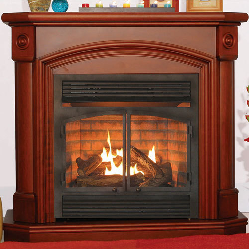 ABC Sales Montclaire Vent Free Gas Fireplace Mantel Package